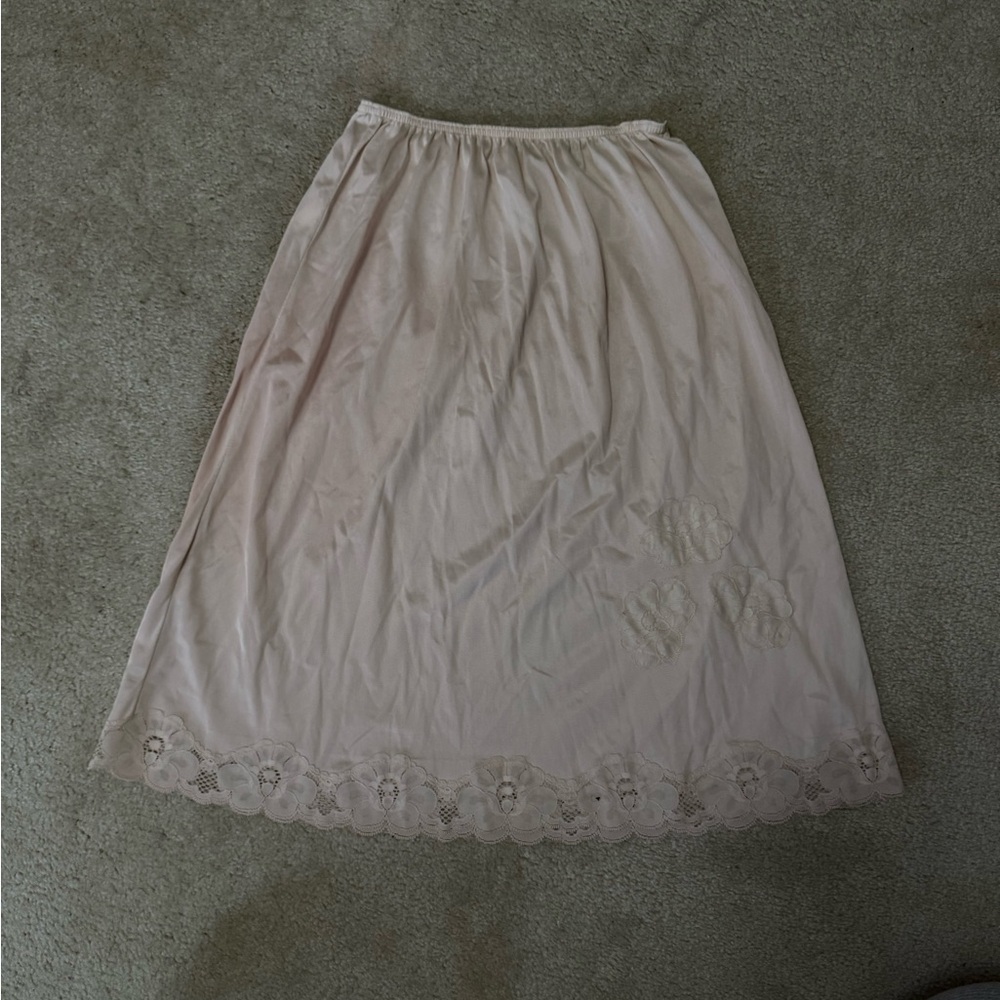 Elegant Lace Trimmed Skirt